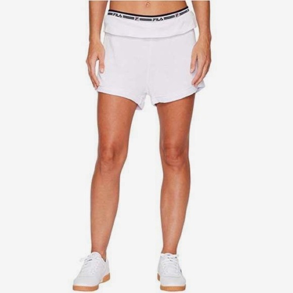 NWT Fila Betty Terry Shorts In White/Navy - Picture 1 of 7